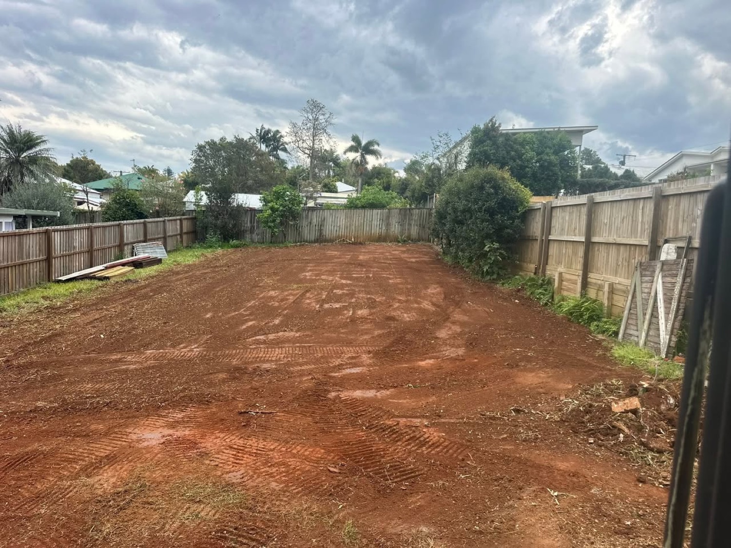 Cleared and levelled residential site