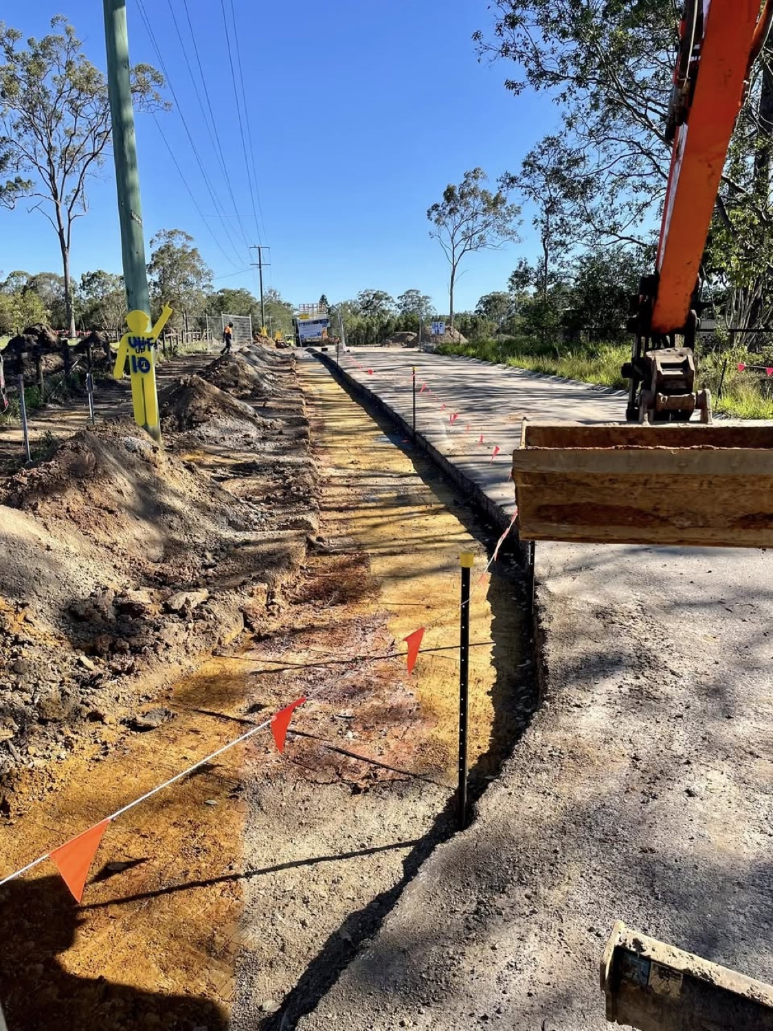 Roadside excavation and preparation work